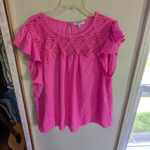 Size 1xl semi sheer blouse
